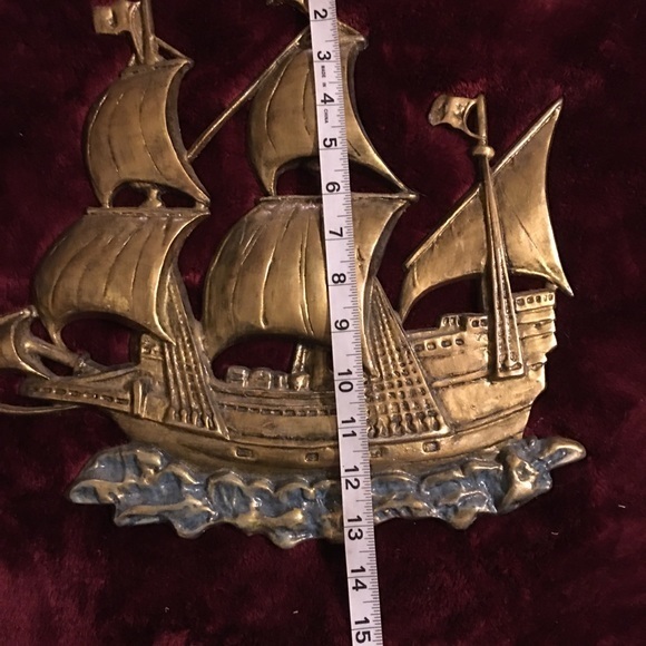 Vintage Brass‎ Galleon ship - Picture 3 of 4